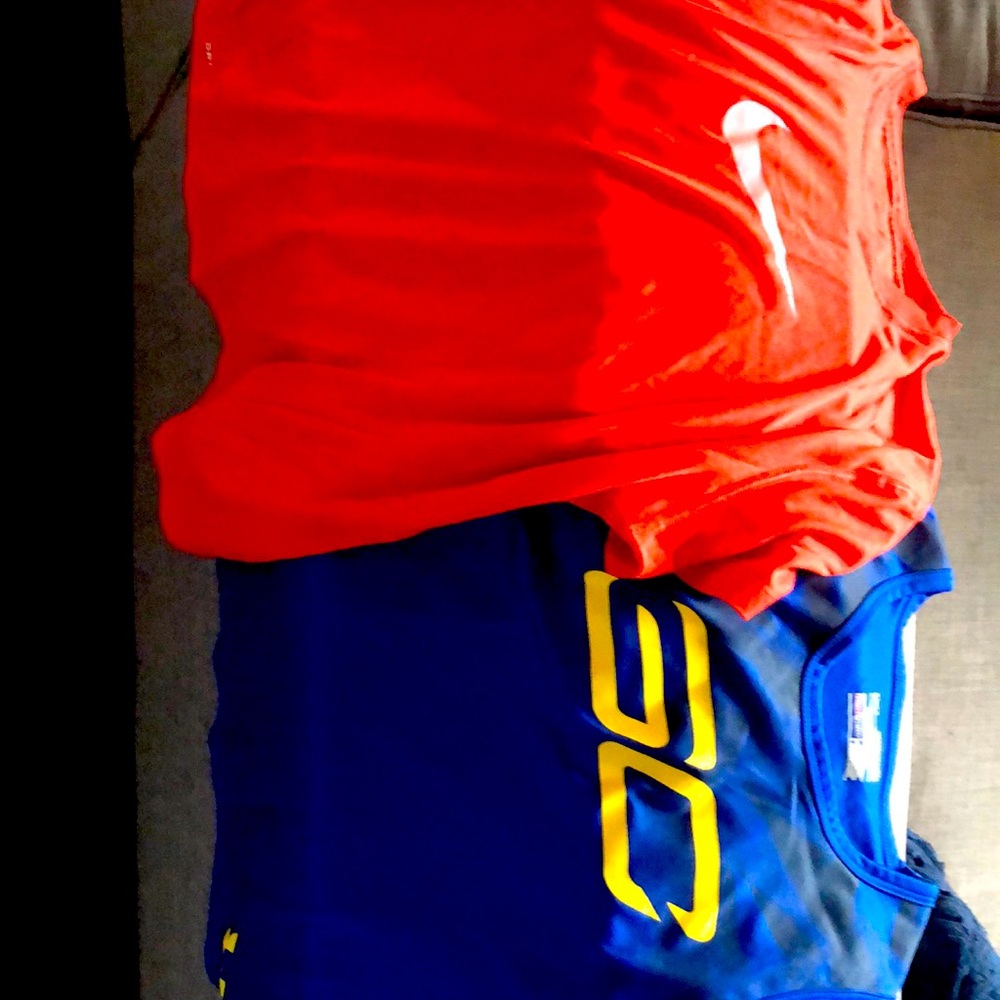 Nike and Under Armour basketball tees/tanks